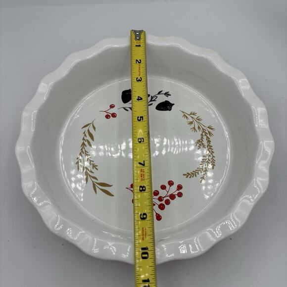 Threshold Pie Dish Baking Plate 10.5"x2" Fall Harvest Thanksgiving‎ Acorn Wheat - Picture 3 of 9